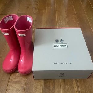 Used Kids size 13 pink Hunter boots